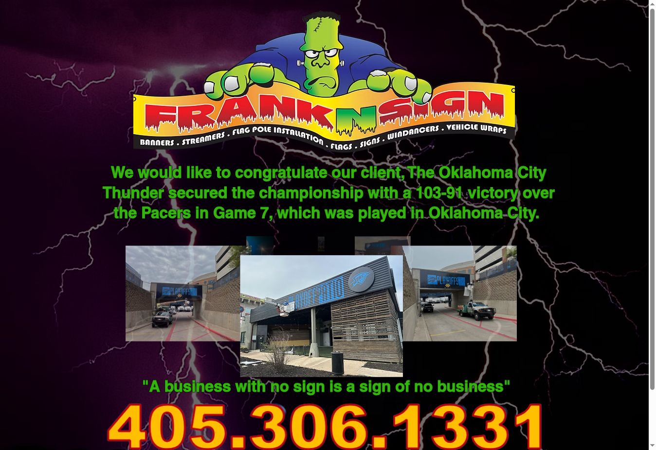 FranknSigns website preview